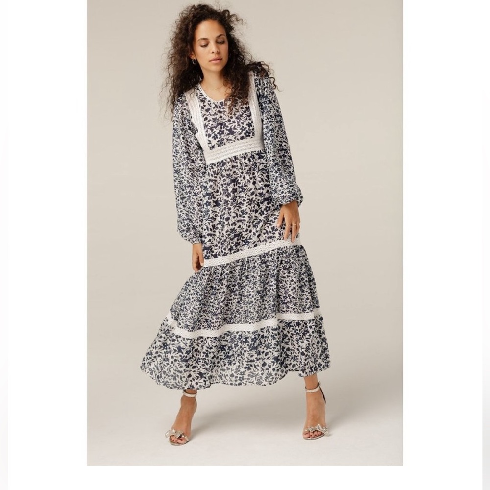 Attic Salt Womens Lily And Lionel Lara Maxi Dress Boho Peasant Lined